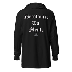 Decolonize Hooded Long-Sleeve Tee (Embroidered)