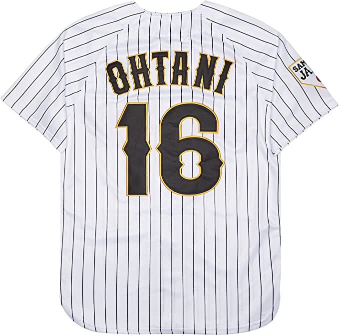  Komsou Men's #16 Ohtani Short Sleeves Japan Baseball Jerseys  White Stitched S-5XL (Small) : Sports & Outdoors