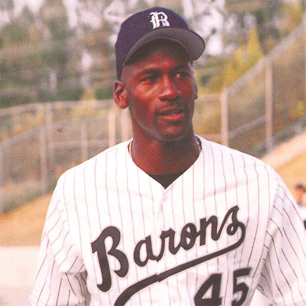 Throwback Birmingham Barons Michael Jordan Mens Sz Large Baseball Jersey 